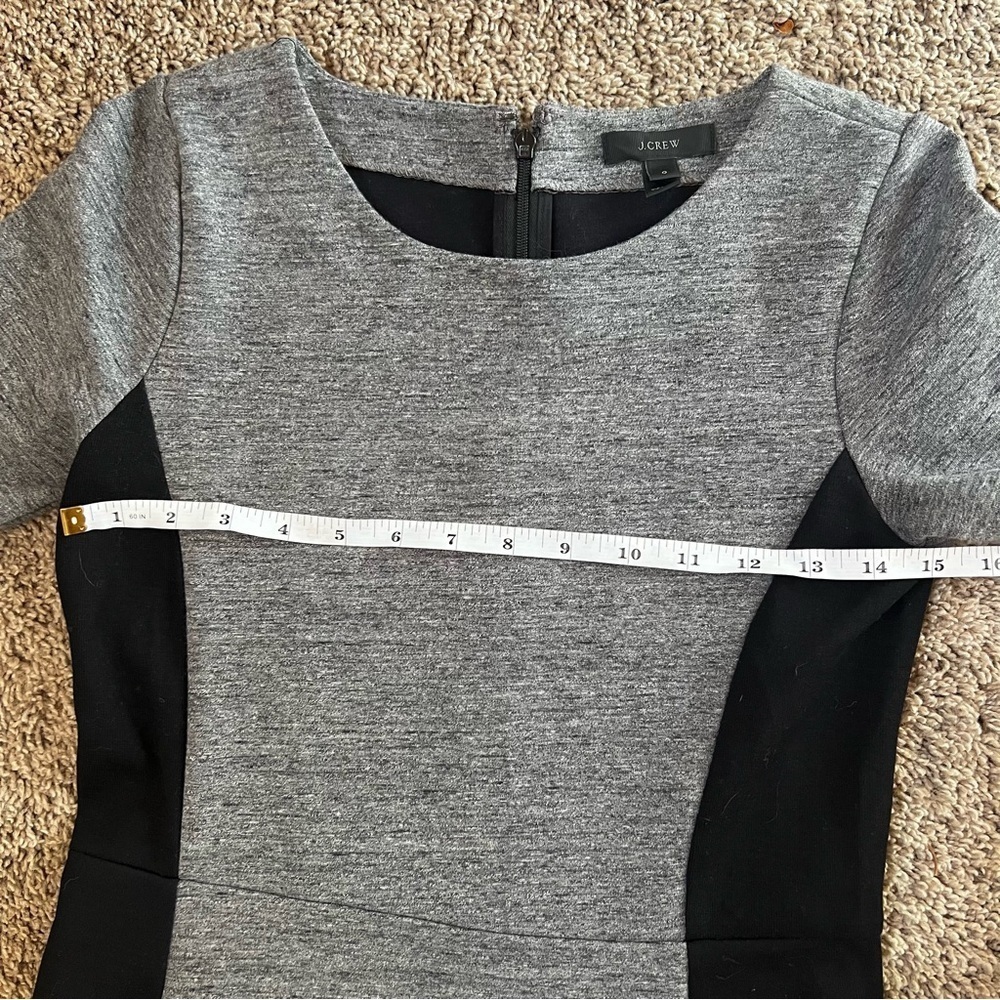 J.Crew Colorblock Paneled Stretch black and grey Dress | Size XS 0 - Picture 6 of 10